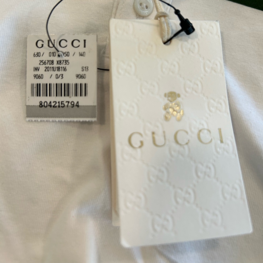 Gucci Baby’s white Polo with green and red detail , Authentic NWTS, - Picture 12 of 13